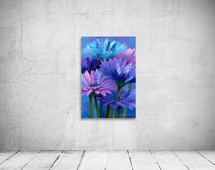 Bleu Botanique - Botanical Blue - Modern Floral Art Prints Wall Preview