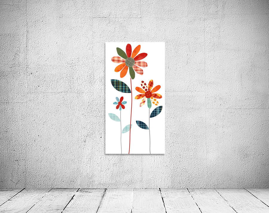 Plaid Botanica 27 - Contemporary Floral Art Prints Wall Preview