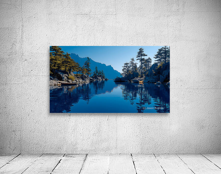 Stillness Between The Pines - Mountain Lake Landscape Art Prints Wall Preview