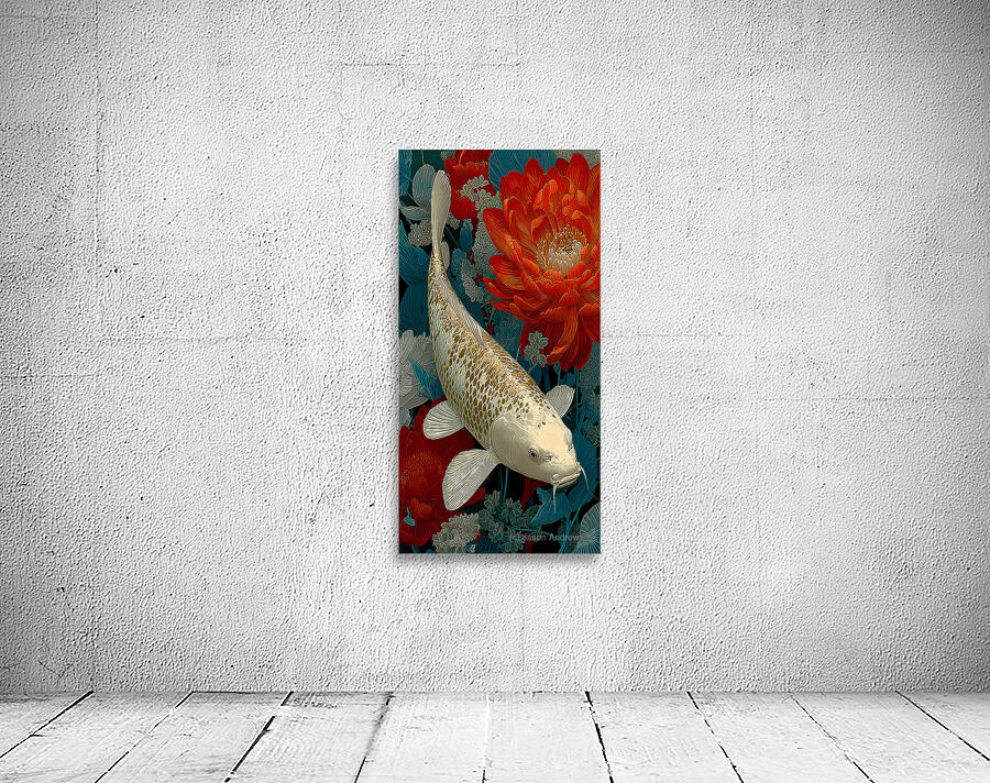 Seijaku No Naka 静寂の中 - In The Stillness - Japanese Koi Art Prints Wall Preview