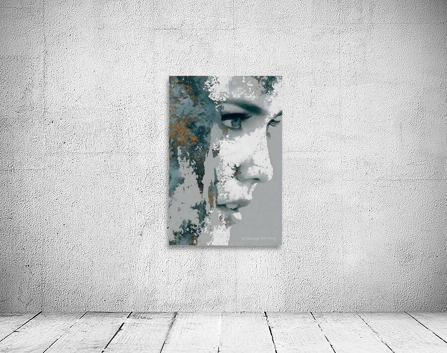 Weathered Profile – Women’s Portrait Art Print Wall Preview