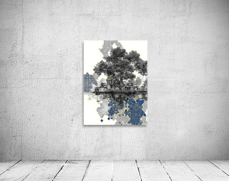 Sanctuary Root – Architectural Tree Reflection Print Wall Preview
