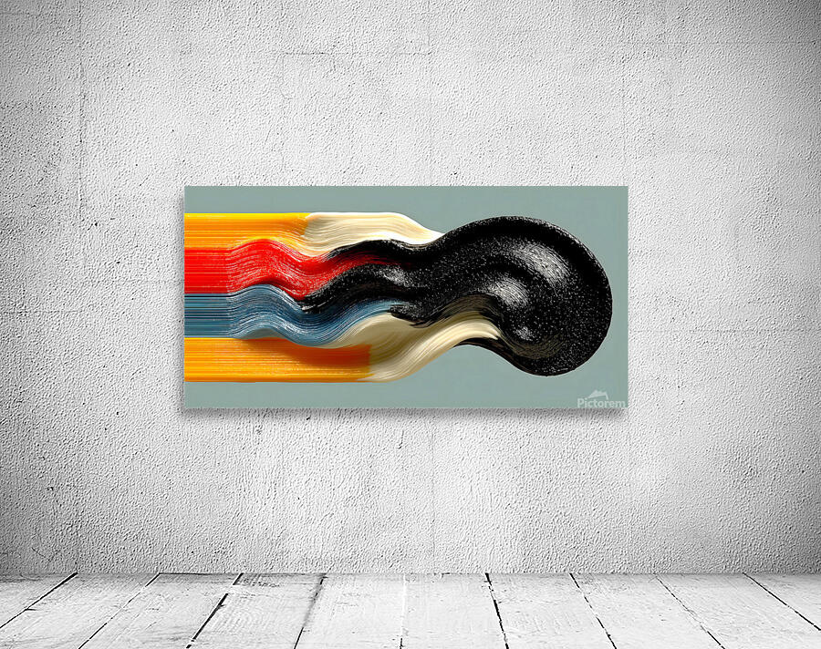 Mercury Stream – Colorband Motion Print Wall Preview