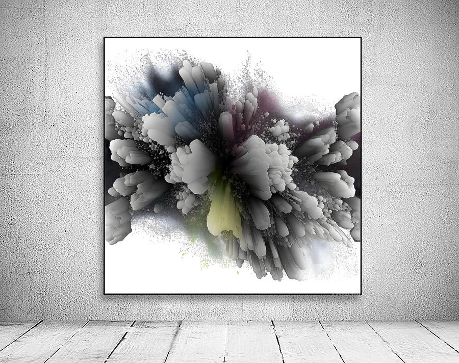 Monochrome Catalyst – Dynamic Monochromatic Abstract Print Wall Preview