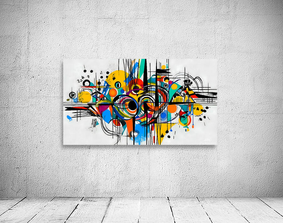 Tantrum – Explosive Line & Color Abstract Print Wall Preview