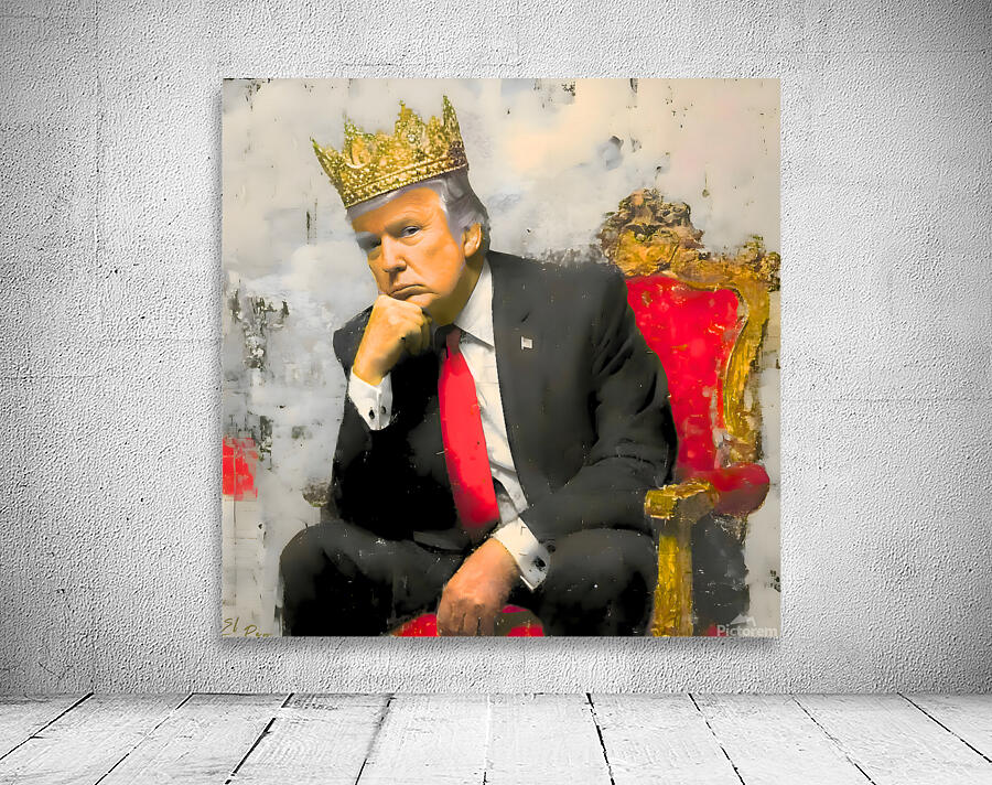 El  Rey – Limited Edition Satirical Portrait Print Wall Preview