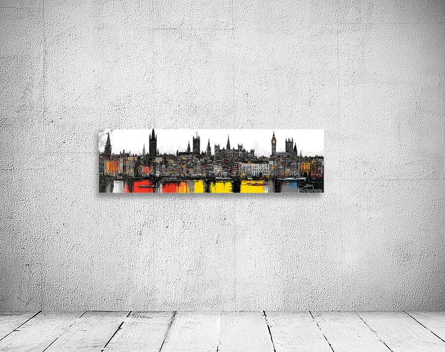 Electric Thames - London Cityscape Print Wall Preview