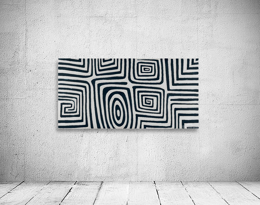 Urban Maze – Monochrome Abstract Print Wall Preview
