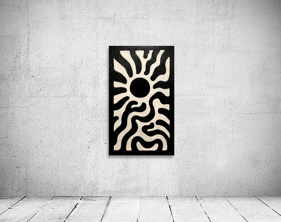 Solar Serpent – Tribal Sun Abstract Print Wall Preview