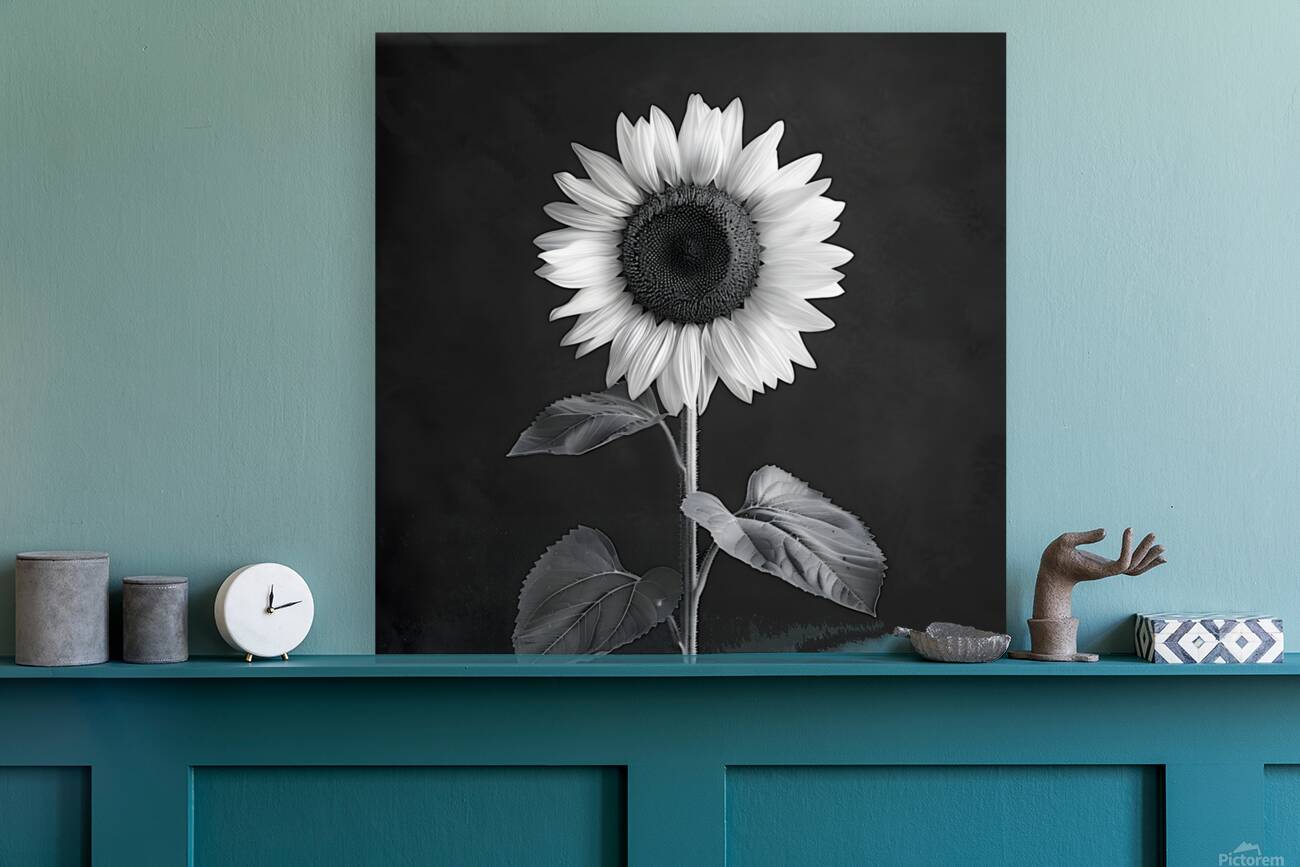 Sunflower Selfie 6 - Sunflower Portrait Art Prints Reproduction