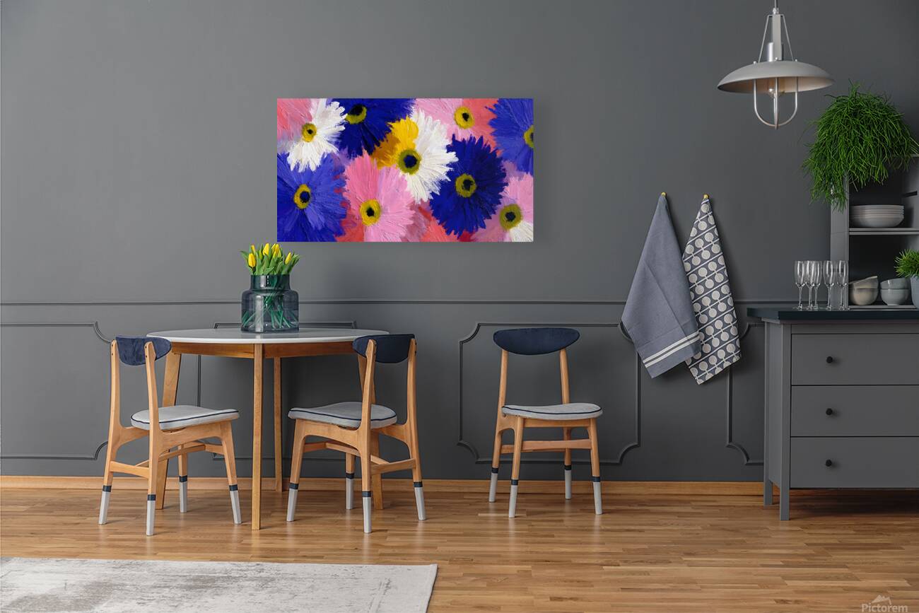 Palette En Fleurs - Palette In Bloom - Abstract Floral Art Prints Reproduction