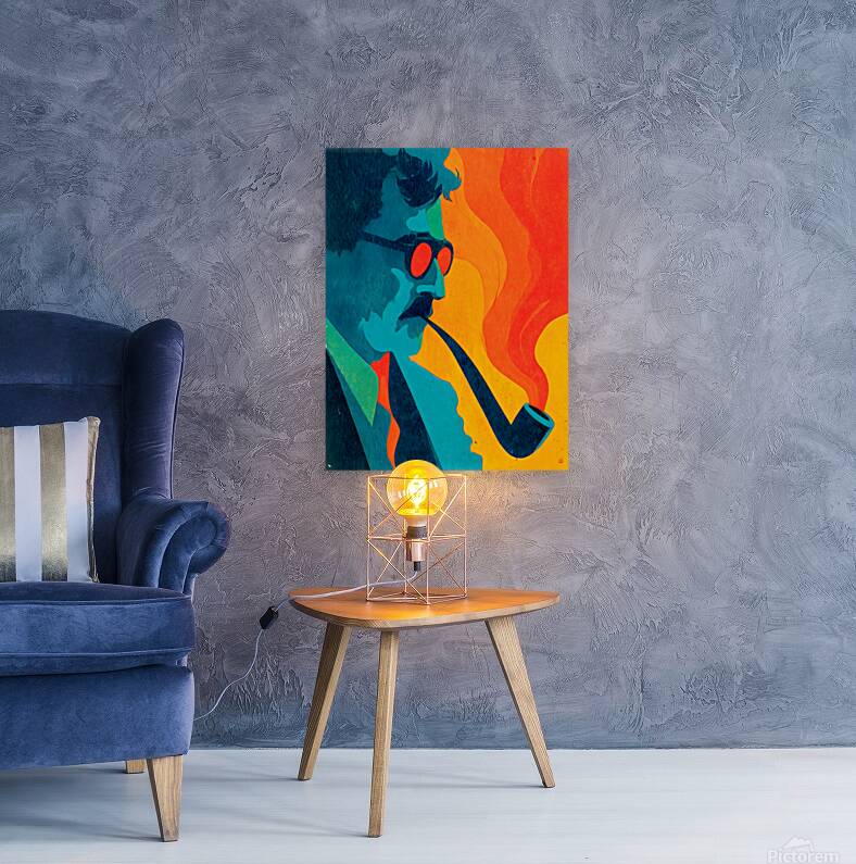 Intellectual Smoke – Vintage Pop Portrait Art Print Reproduction