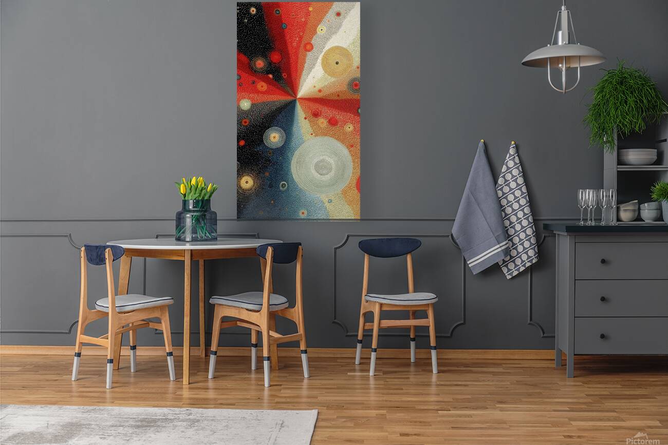 Stardust Vortex – Intricate Pointillist Abstract Reproduction