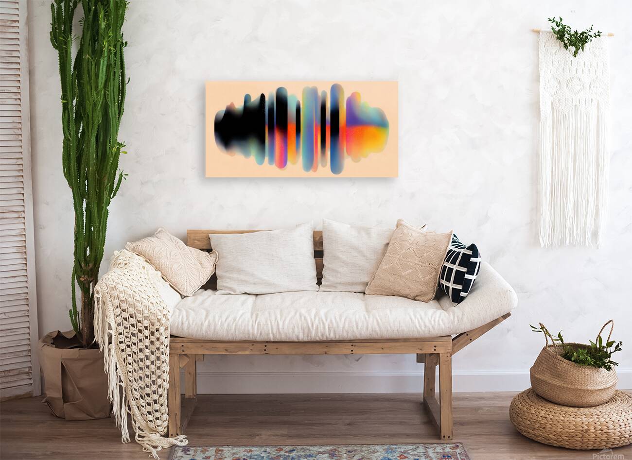 Echo Form – Gradient Wave Abstract Print Reproduction