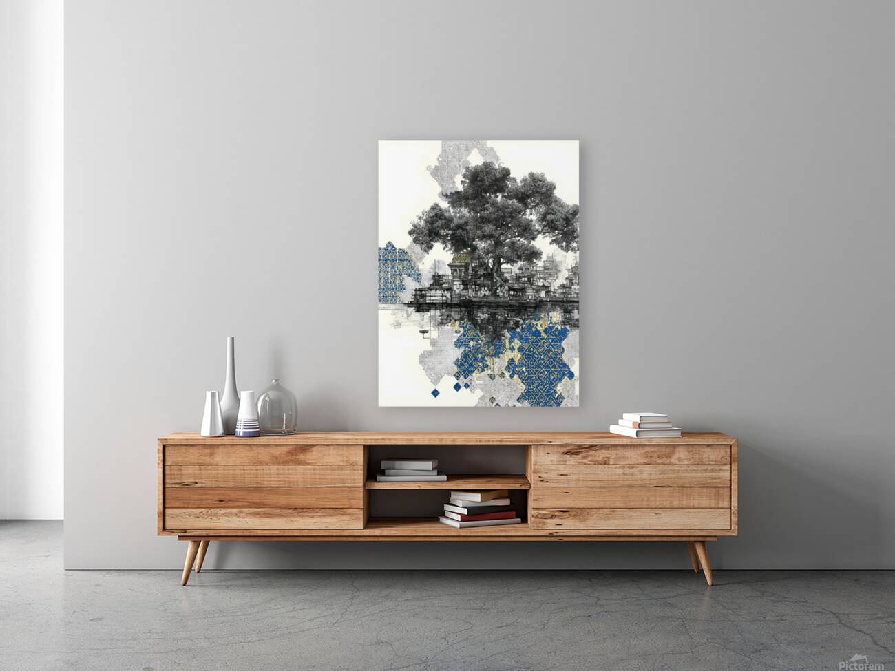 Sanctuary Root – Architectural Tree Reflection Print Reproduction