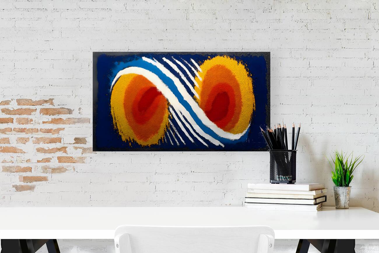 Tangerine Twins – Retro Pop Abstract Print Reproduction