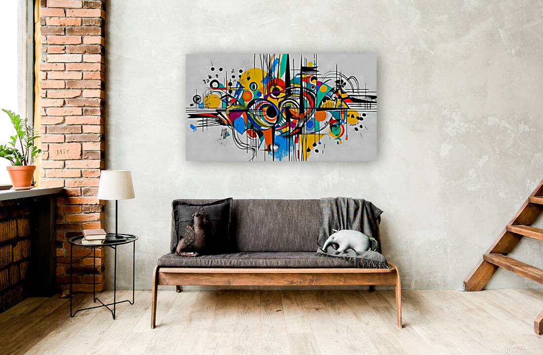 Tantrum – Explosive Line & Color Abstract Print Reproduction