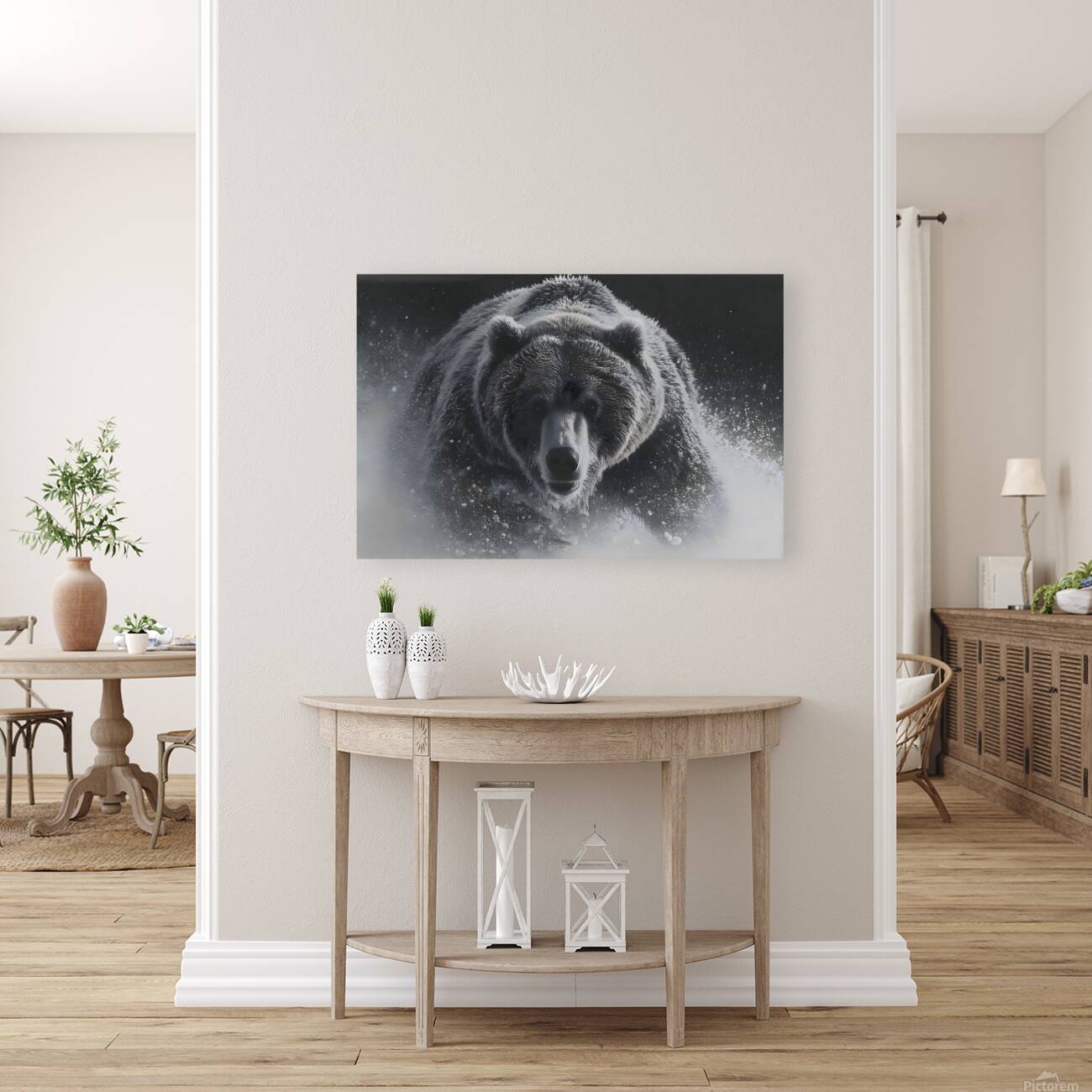 Thunder in White – Bear in the Snow Print Reproduction