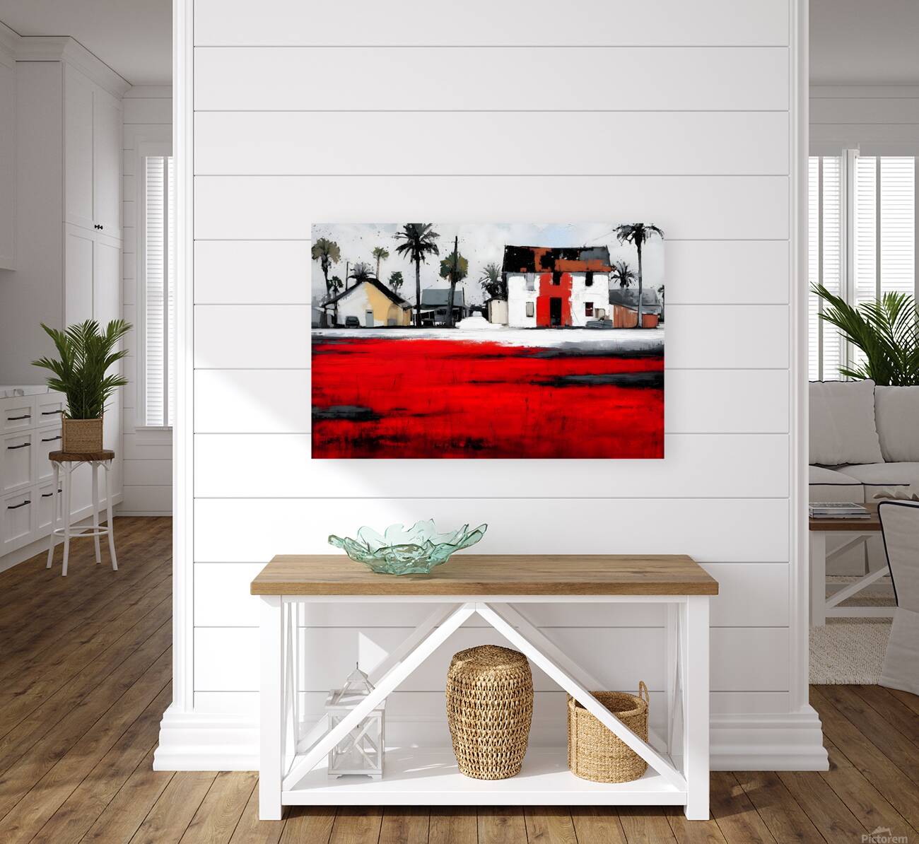 Crimson Lot - Coastal Village Print Reproduction