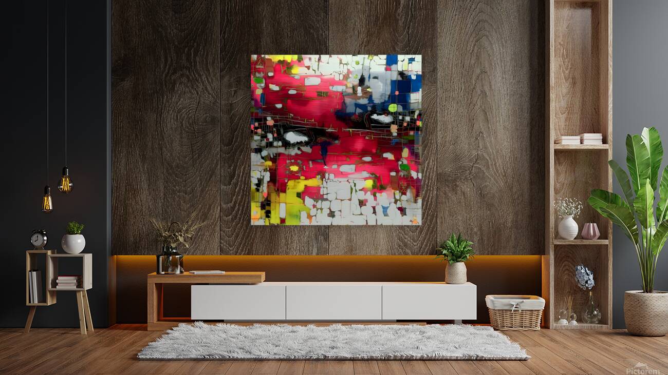 Red Storm – Abstract Expressionist Art Print Reproduction