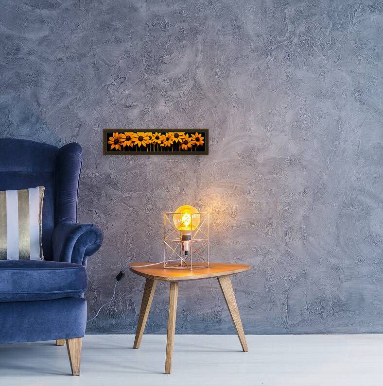 Field of Fire – Vibrant Sunflower Panorama Print Reproduction