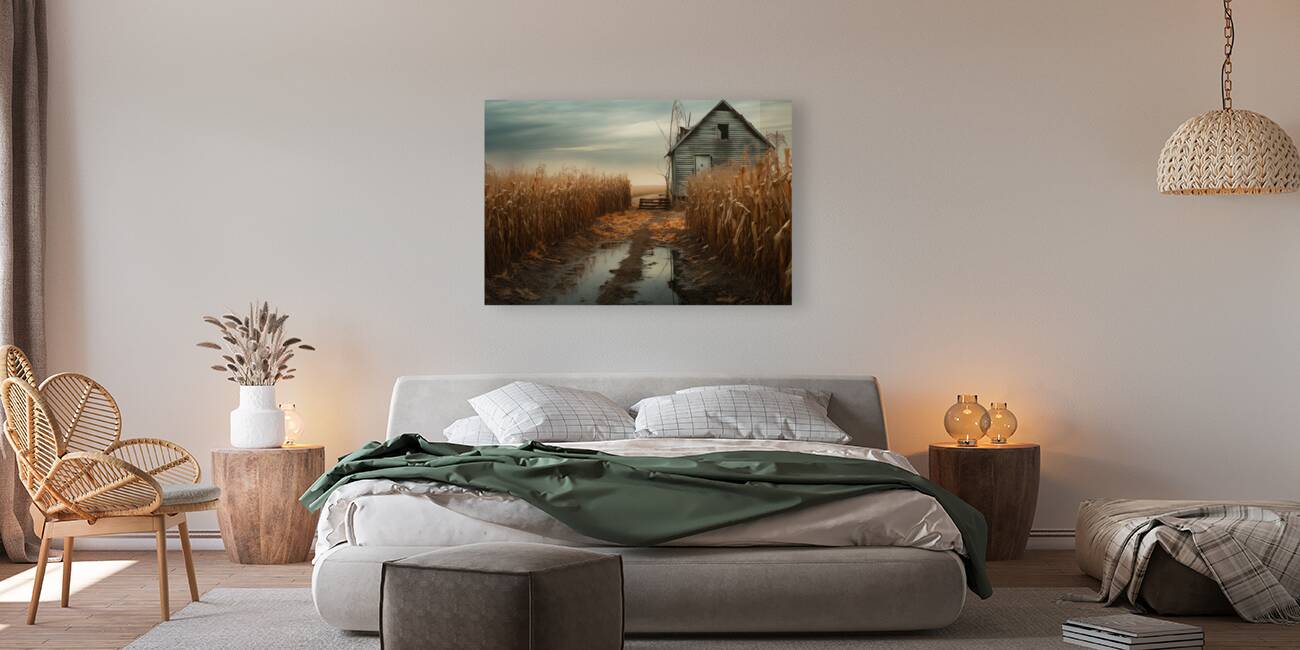 Forgotten – Rustic Autumn Path Landscape Art Print Reproduction