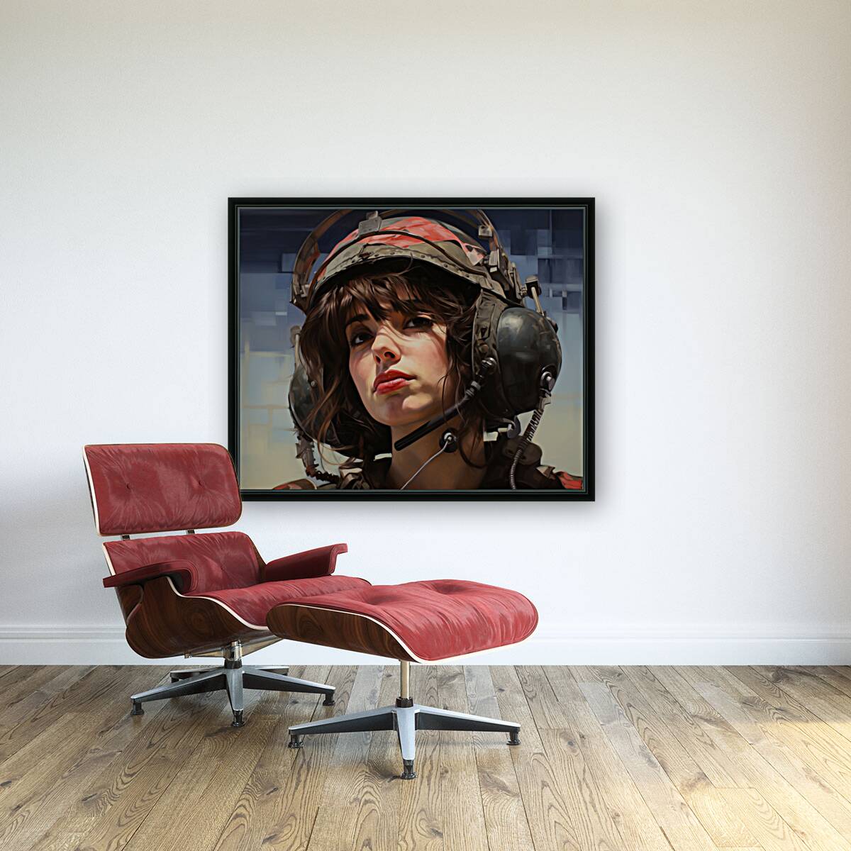 Woman Of War - Modern Valkyrie Portrait Art Prints Reproduction