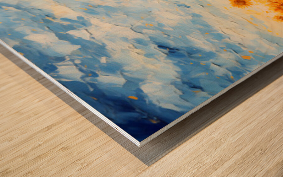 Symphony Of Sunlight - Sunflower Field Art Prints Wood print