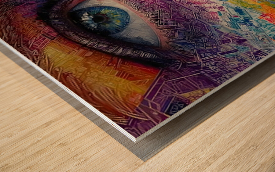 Cartografia Del Alma - Cartography Of The Soul - Surreal Portrait Art Prints Wood print