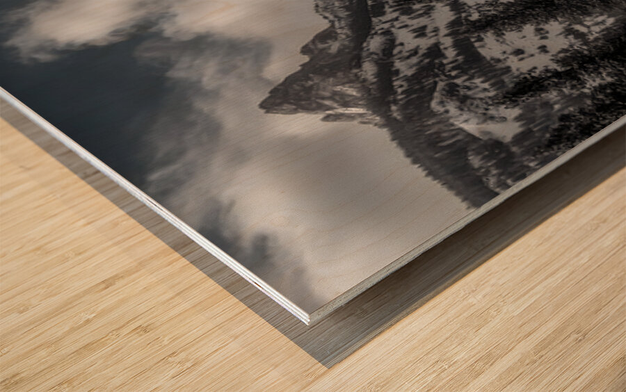 Where Giants Sleep - Mountain Landscape Art Prints Wood print