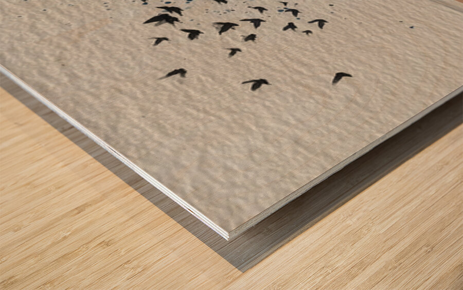 Windswept Silence – Minimal Landscape Art Print Wood print