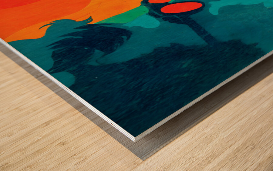 Intellectual Smoke – Vintage Pop Portrait Art Print Wood print