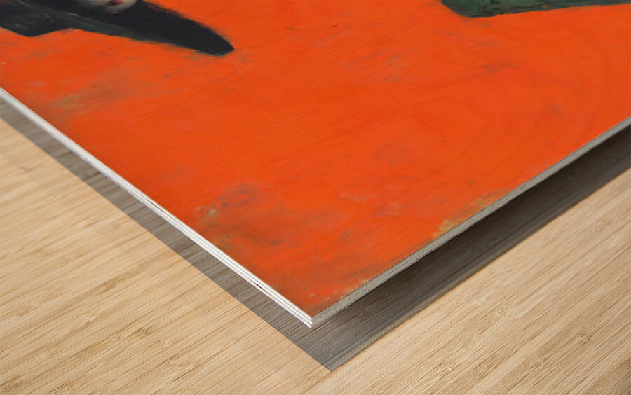 The Silence of Fashion – Vintage Editorial Portrait Art Print Wood print