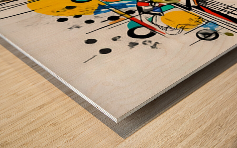 Tantrum – Explosive Line & Color Abstract Print Wood print
