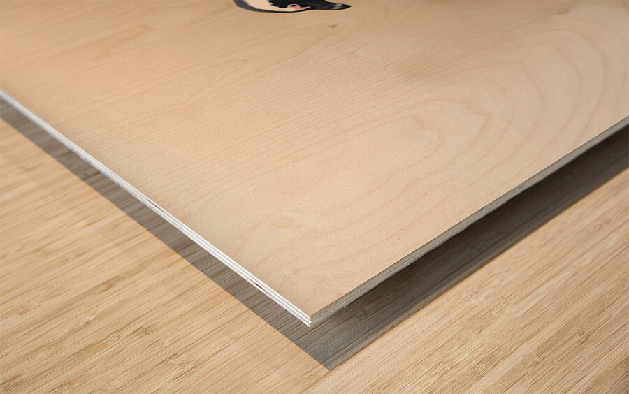 Steps of Solitude – Penguin on Stone Wall Print Wood print