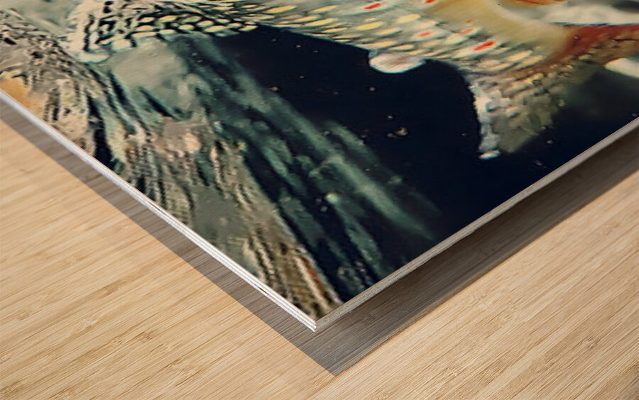 Into the Current – Trout Print Wood print