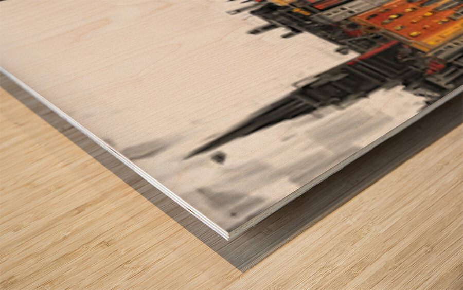 Electric Thames - London Cityscape Print Wood print