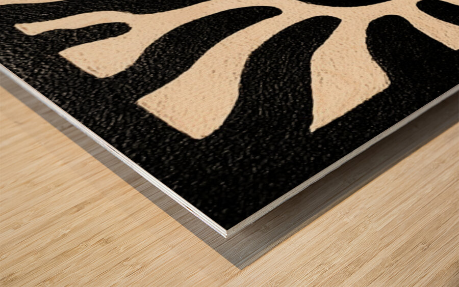 Solar Serpent – Tribal Sun Abstract Print Wood print