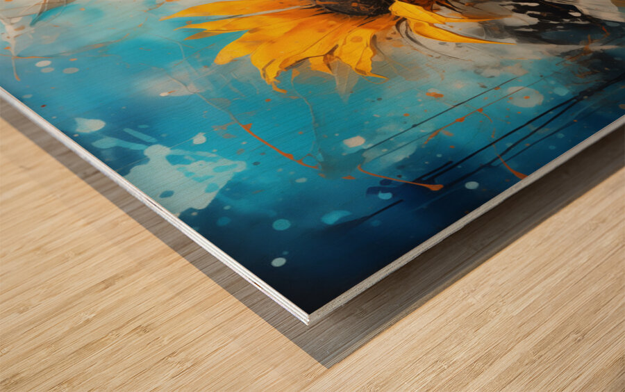 Nanci Ann – Sunflower Field Art Print Wood print